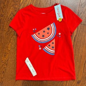 Cat & Jack Red Starburst Kids Tee